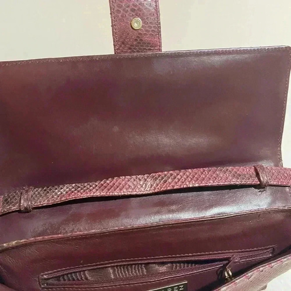 Suarez snakeskin leather satchel handbag - Picture 6 of 14